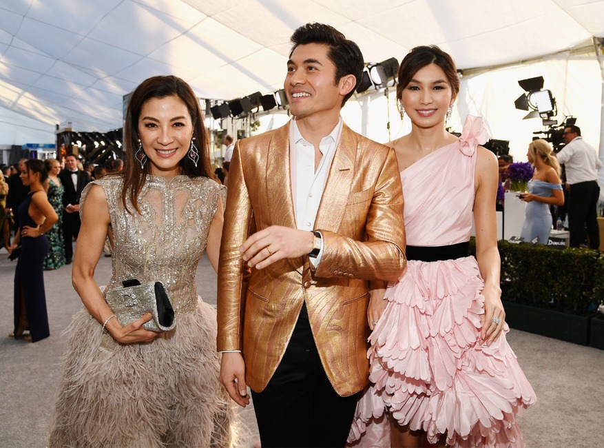 Michelle Yeoh, Henry Golding, Gemma Chan, 2019 SAG Awards, Candids